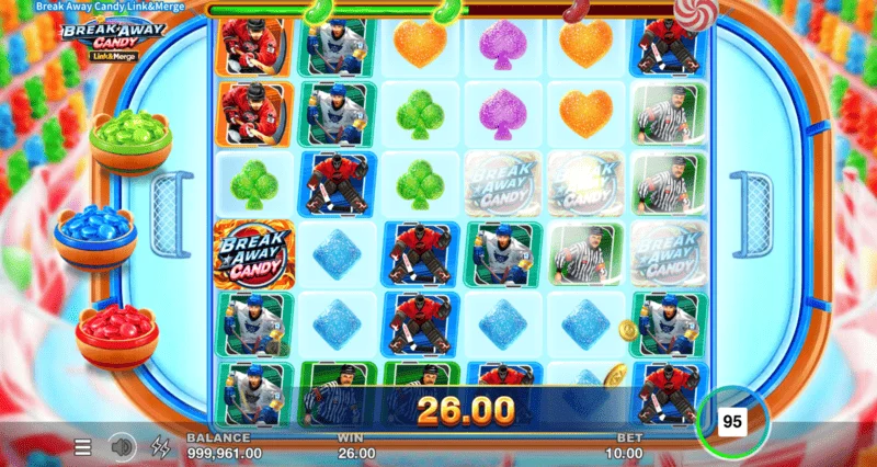 Break Away Candy — Free Spins palaišana ar pieaugošu Multiplier Trail