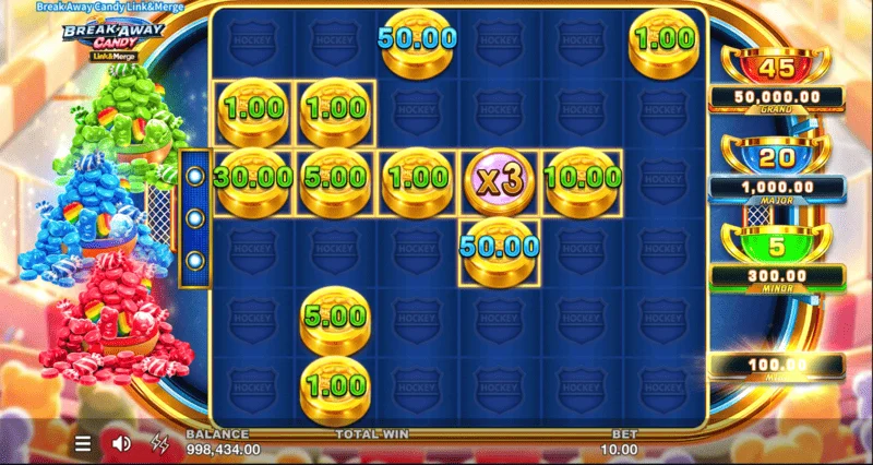Break Away Candy — Mixed Bonus ar trim vienlaicīgiem modifikatoriem